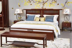 佛山新中式家具躍層樓電視墻設計效果圖，不一